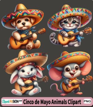 Cinco de mayo animals clipart 100